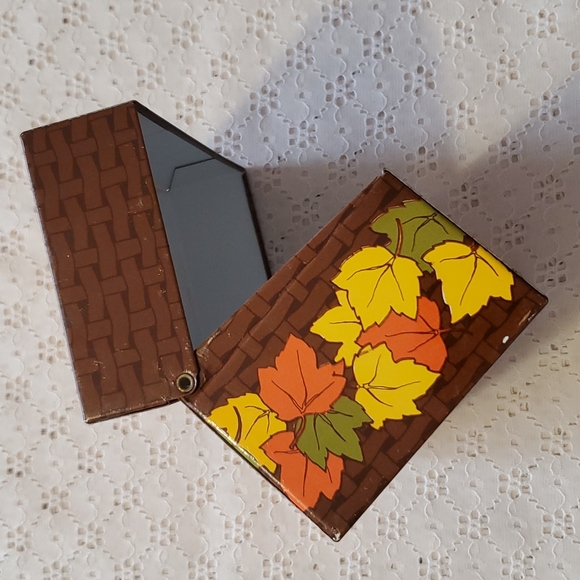 VTG Recipe Tin Rustic Farmhouse Fall Decor Leaf Orange Brown Yellow - Picture 14 of 15